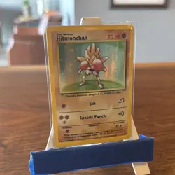 Pokemon Hitmonchan Base Set Holo Rare Card 7/102 70 HP 1999 TCG - Image 1