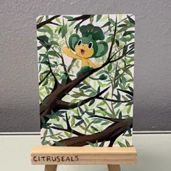 PansageOriginal Altered Pokemon TCG Hand Painted Card 1 of 1 Signed by Artist - Image 1