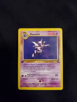 Haunter 1st Edition Fossil Set Rare Non Holo Pokemon Card 21/62 - Image 1