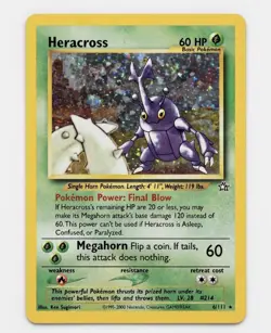 Heracross 6/111 Neo Genesis Holo Rare 2000 Nintendo Pokemon Card - Image 1