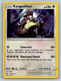 Kangaskhan - Sun & Moon Base Set 99/149 Rare Pokemon TCG Card NM - Image 1