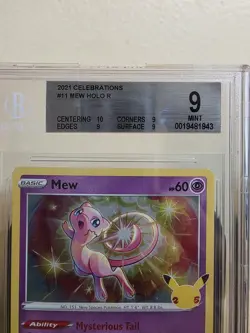 Pokemon TCG Mew Holo Rare Card 11/25 Celebrations BGS 9 Mint - Image 3