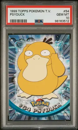 1999 TOPPS POKEMON TV #54 PSYDUCK PSA 10 - Image 1