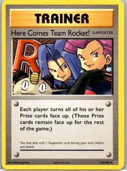 Pokemon TCG Here Comes Team Rocket 113/108 Evolutions LP - Image 1