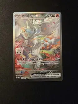 Pokemon TCG Reshiram EX White Flare Card 166/086 Sir NM Condition - Image 1