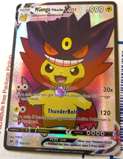 Mega Gengar Pikachu Cosplay Pokemon Custom Fan Made Art Card - Image 1