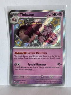 Pokemon 2024 Paldean Fates Tinkaton 167/91 Holo Rare Baby Shiny NM - Image 1