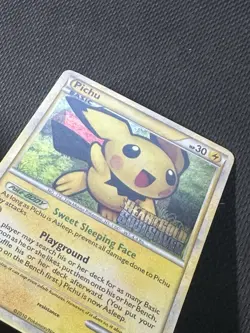 Pokemon TCG • Pichu • Prerelease 28/123 • HeartGold SoulSilver • NM Stamped Holo - Image 2