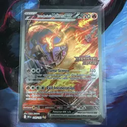 Team Rocket’s Moltres EX 229/182 SIR Destined Rivals Stamped Promo Pokemon TCG - Image 1
