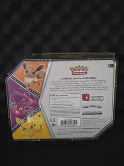 Pokemon TCG V Powers Tin Eevee V Sealed 2020 Standard Size Collectible - Image 2
