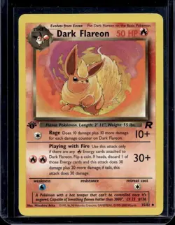 Dark Flareon 35/82 1st Edition Team Rocket Pokemon TCG WOTC Vintage - Image 1