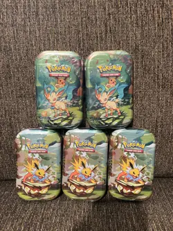 5x Pokemon TCG: Scarlet & Violet Prismatic Evolutions Mini Tin - SEALED✅ - Image 1