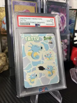 1998 POCKET MONSTERS SEALDASS FANCY GRAFFITI #06 TATTU PSA 10 - Image 1