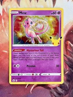 Mew 11/25 Holo Pokemon Celebrations 25th Anniversary NM - Image 1