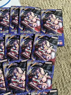 One Piece TCG The Azure Sea's Seven Sleeved Booster Pack OP-14 English Lot of 26 - Image 2