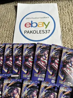 One Piece TCG The Azure Sea's Seven Sleeved Booster Pack OP-14 English Lot of 26 - Image 4