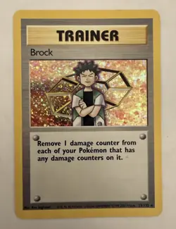 Brock 15/132 Trainer Holo 2000 WOTC Pokemon TCG Card Ken Sugimori Art - Image 1