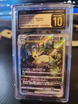 CGC 10 Pristine Leafeon VSTAR 210/172 SAR VSTAR Universe s12a Pokemon Card - Image 1