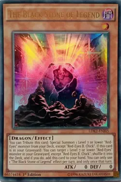 LDK2-ENJ05 THE BLACK STONE OF LEGEND ULTRA RARE 1ST EDITION YuGiOh CARD - Image 1