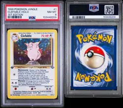 1999 Pokemon Jungle Set Hologram Clefable 01/64 Jungle 1st Edition Holo Card - Image 1