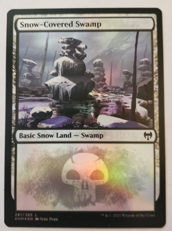 1x Snow-Covered Swamp (281) FOIL Kaldheim MTG Magic the Gathering NM - Image 1