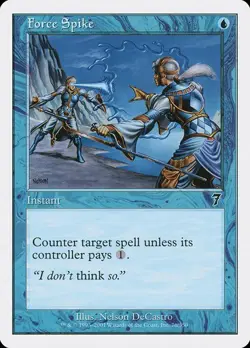 Force Spike NM/M 7th Seventh Blue Instant Mtg Magic English Regular - Image 1