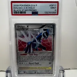 2008 Pokemon Diamond & Pearl Dialga LV.X #DP17 Black Star Promo - PSA 9 MINT - Image 1