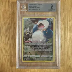 2022 POKEMON SWORD & SHIELD LOST ORIGIN TRAINER GALLERY #TG10 SNORLAX UR BGS 9 - Image 1