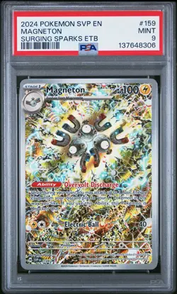 2024 POKEMON SVP EN-SV BLACK STAR PROMO #159 MAGNETON PSA 9 - Image 1