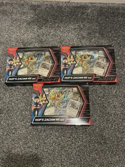 3 x Pokemon TCG Hop's Zacian Ex Box brand new and sealed (3 boxes total) - Image 1