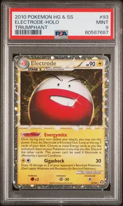 2010 POKEMON TRIUMPHANT ELECTRODE PRIME #93 ULTRA RARE HOLO PSA 9 MINT #80587687 - Image 1