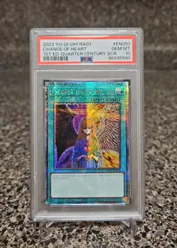 PSA 10 GEM MINT Change Of Heart Quarter Century Secret Rare RA01-EN050 Yu-Gi-Oh! - Image 1