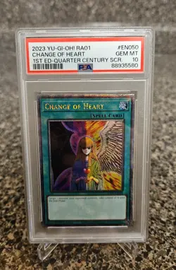 PSA 10 GEM MINT Change Of Heart Quarter Century Secret Rare RA01-EN050 Yu-Gi-Oh! - Image 2