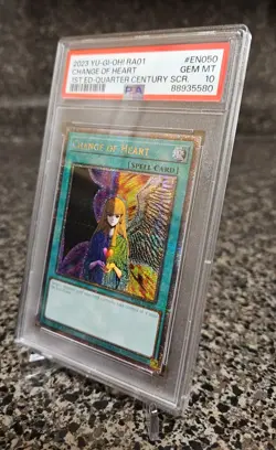 PSA 10 GEM MINT Change Of Heart Quarter Century Secret Rare RA01-EN050 Yu-Gi-Oh! - Image 5