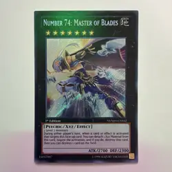 Yu-Gi-Oh! - Number 74: Master of Blades 2013 NUMH-EN032 Secret Rare 1st Ed NM - Image 1