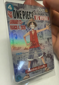 Authentic One Piece Monkey D. Luffy P-055 US Voyage College Basketball Promo Pow - Image 5
