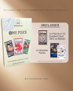 HiddenGems One Piece PSA Graded Card Box mit 2 Booster - EN & JP #2 - Image 2