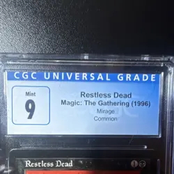 Wizards of the Coast Restless Dead Mirage 1996 CGC 9 Black Creature Common - Image 3