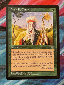 MTG Magic The Gathering Worldly Tutor From Mirage, NM - Image 1
