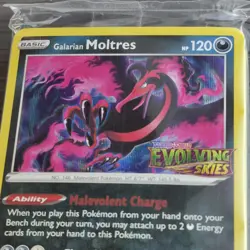 Galarian Moltres Evolving Skies SWSH125 Prerelease Promo Sealed Pokemon TCG Deck - Image 2