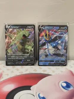 Pokemon Tyranitar V & Empoleon V Striker Tin Black Star Promo Cards-NM - Image 1