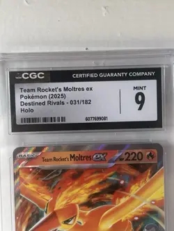 Pokemon TCG Team Rockets Moltres EX Destined Rivals Card 031/182 - Image 2