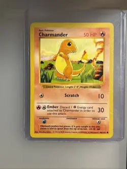 Pokemon TCG Charmander Base Set, Card 46/102, Regular Shadowless Common - Image 1