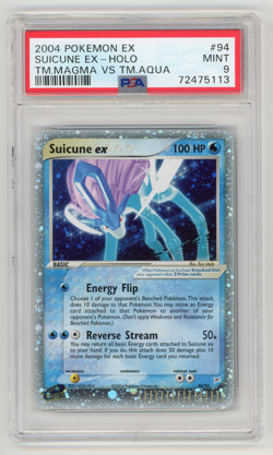 Pokemon Suicune ex 94 EX Team Magma Team Aqua Ultra Rare Holo PSA 9 MINT - Image 1
