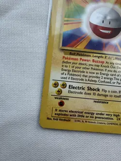Pokemon 2000 Base Set 2 Electrode Heavy played vintage Wizards of the Coast - Image 5