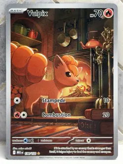 Pokemon TCG Vulpix Illustration Rare Card #138/132 Mega Evolutions Mint - Image 1