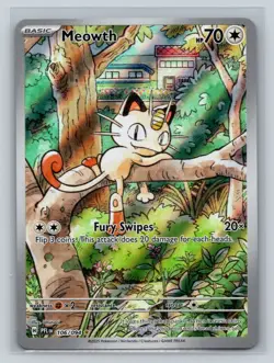 Meowth 106/094 Pokemon TCG Phantasmal Flames English Illustration Rare IR NM - Image 1