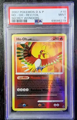 Pokemon - Ho-Oh Reverse Holo - Secret Wonders - #10 - PSA 9 - Image 1