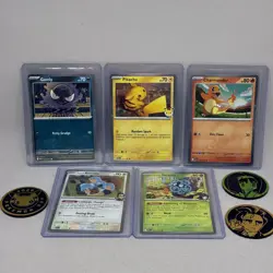 Pokemon TCG - Lot - Promo Cards - 2026 Pikachu - Charmander - Gastly - Tangela - Image 1
