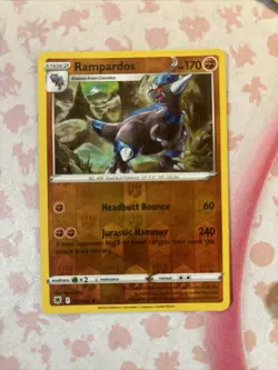 🚀Pokemon Rampardos Sword &Shield-Astral Radiance 077/189 Reverse Holo Rare MINT - Image 1